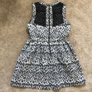 COPY - Taylor dress, black white animal print, 12P